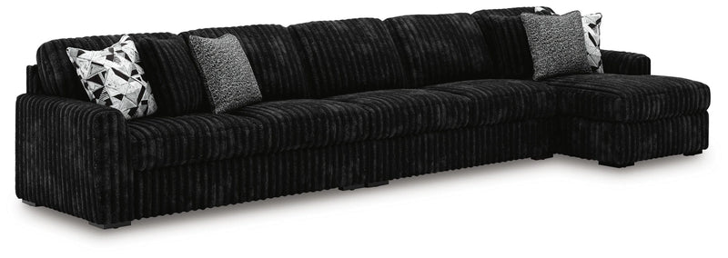 Midnight-Madness Sectional with Chaise