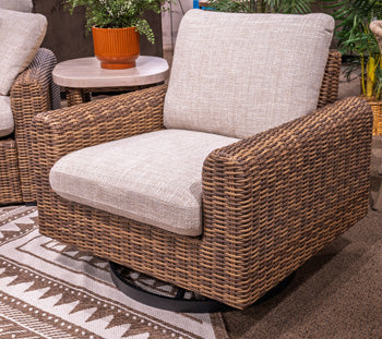 Dolan Creek Outdoor Swivel Lounge Chair with Cushion